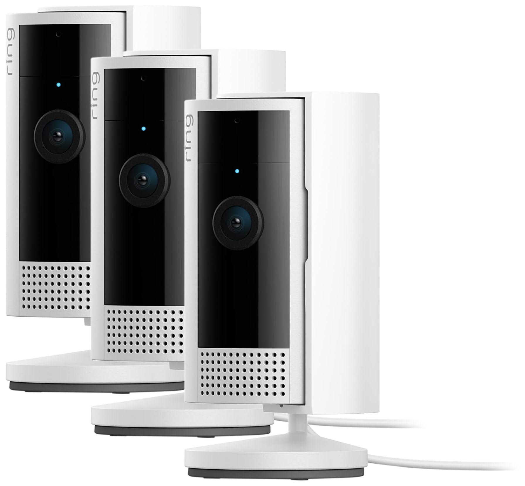 All-new Ring Indoor Cam (2nd Gen) | latest generation, 2023 release | 1080p HD Video & Color Night Vision, Two-Way Talk, and Manual Audio & Video Privacy Cover | 3-pack, White
