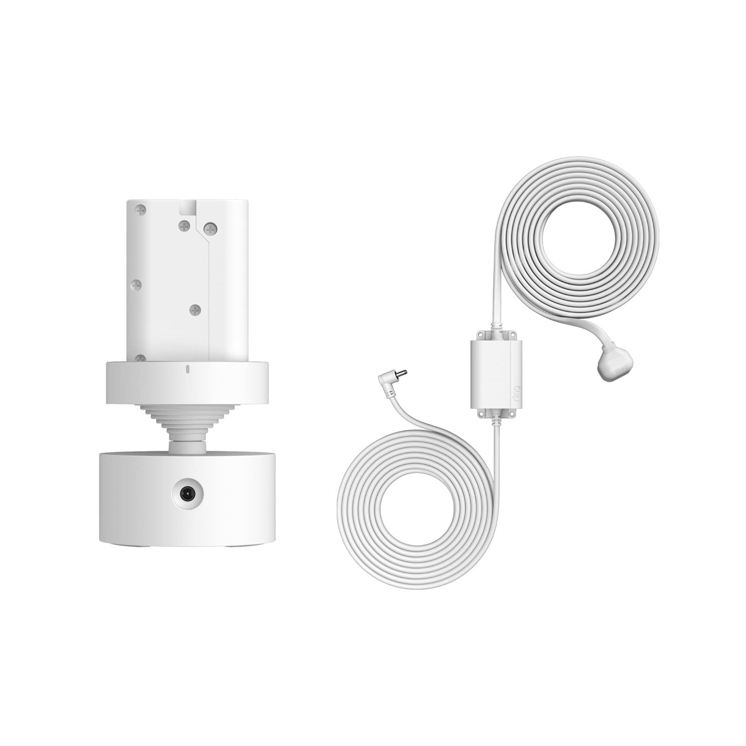Ring Indoor/Outdoor Pan-Tilt Mount for Stick Up Cam Battery, White (Indoor/Outdoor Power adapter included. Camera not included)
