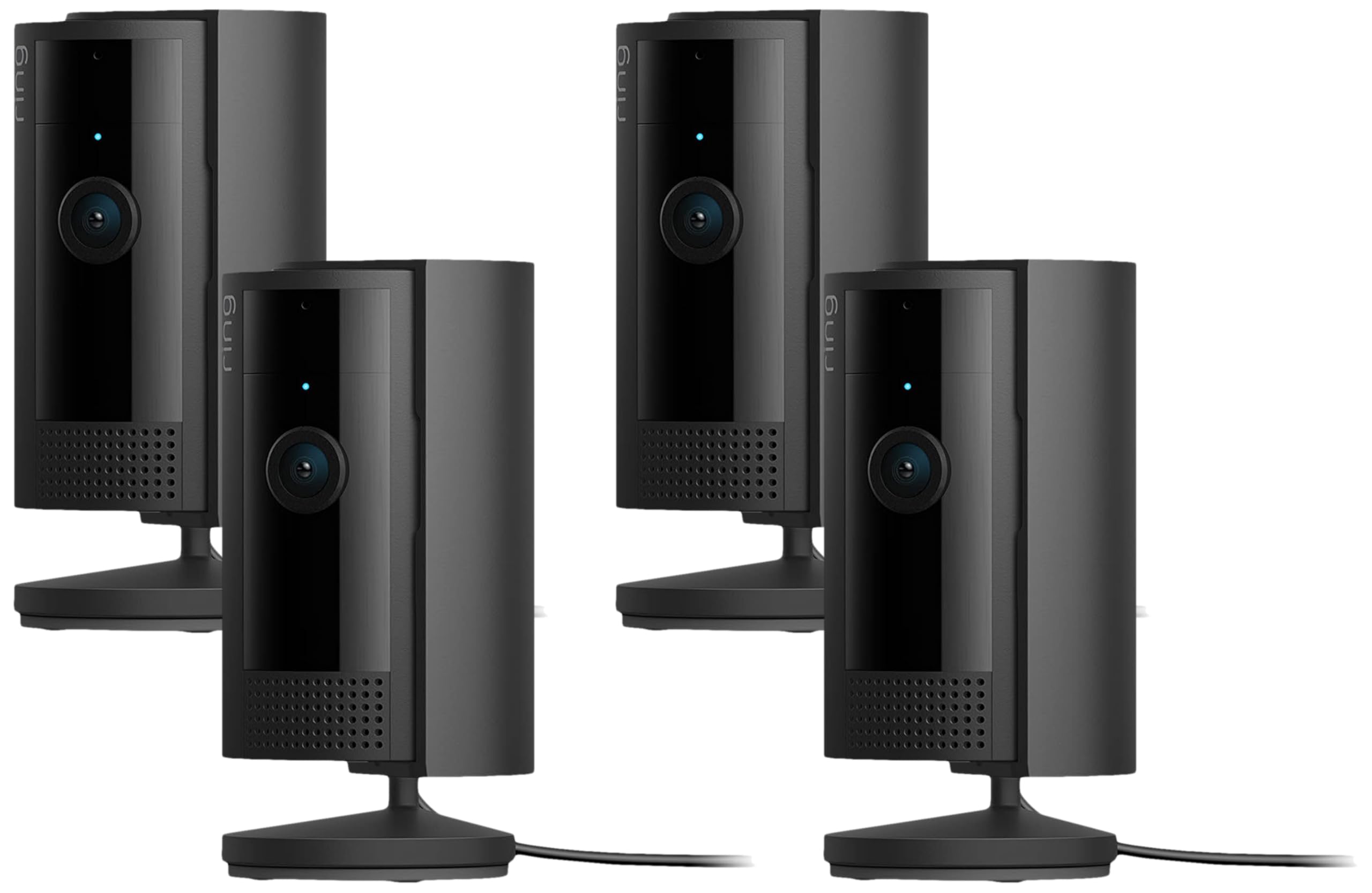 Ring Indoor Cam (2nd Gen) | latest generation, 2023 release | 1080p HD Video & Color Night Vision, Two-Way Talk, and Manual Audio & Video Privacy Cover | 4-pack, Black