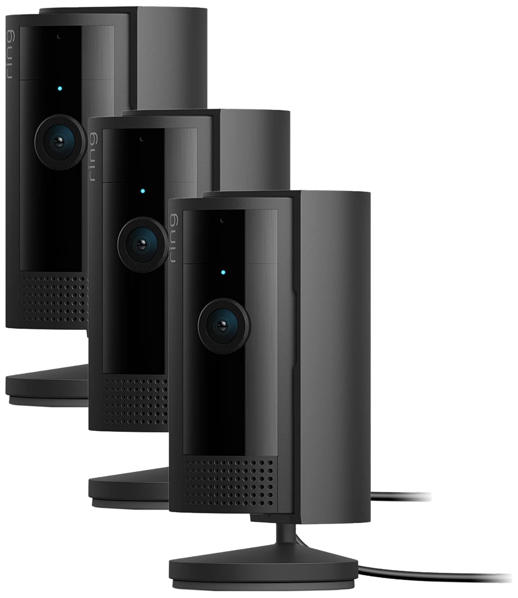 Ring Indoor Cam (2nd Gen) | latest generation, 2023 release | 1080p HD Video & Color Night Vision, Two-Way Talk, and Manual Audio & Video Privacy Cover | 3-pack, Black