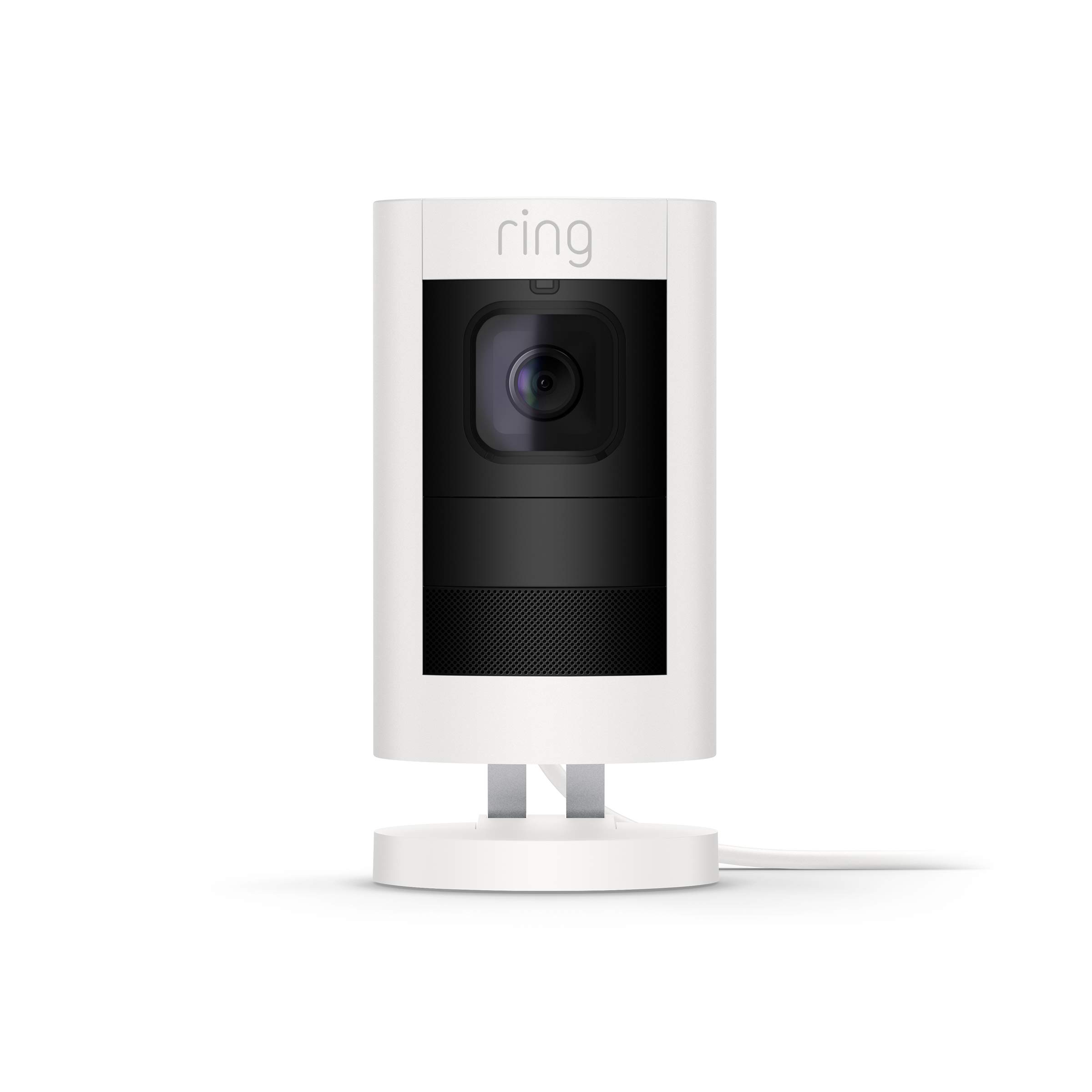 Ring Stick Up Cam Elite, Indoor/Outdoor Power HD Security Camera with Two-Way Talk, Night Vision, Works with Alexa - White